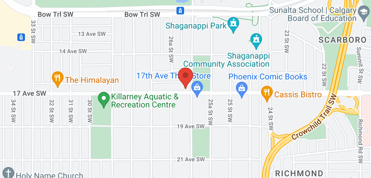 map of 303 2702 17 Avenue SW